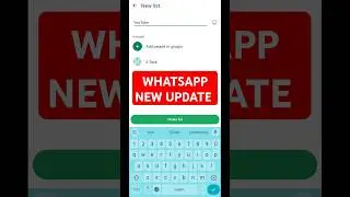 WhatsApp New Update | Custom Chat Lists | New WhatsApp Update | WhatsApp New Update 2024