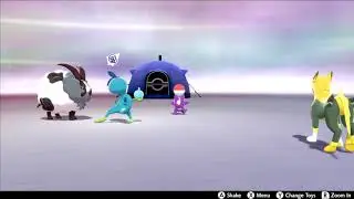 Pokemon Sword & Shield - Dubwool & Drizzile Fight In Pokemon Camp (Clip)