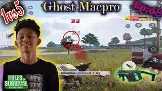 1v5!Ghost Macpro Fireteam ,ROS Most Kill Montages,Rules Of Survival,GhostWrecker,Saxy Gaming| Ep08