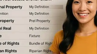Real Estate Vocabulary Flashcards | English & Chinese Definitions | Study Purpose Only