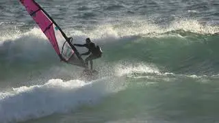 Strong North Winds With Waves - Israel Spring windsurfing