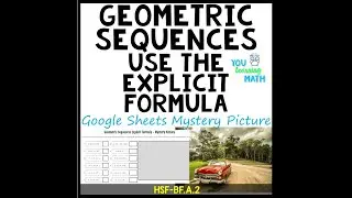 Geometric Sequences Mystery Puzzle Preview