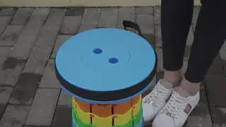 ALEVMOOM Collapsible Stool with Cushion,Portable Chair with Pad 2025 new design