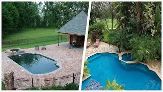 75 Tropical Brick Pool Design Ideas You'll Love 😊