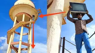 Dropping TV from Water Tank . 100 feet . experiment Gallery