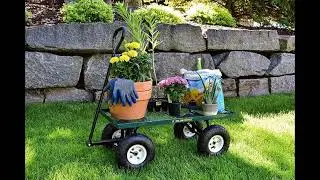 Gorilla Carts GOR400-COM Steel Garden Cart with Removable Sides