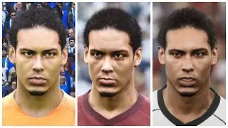 Virgil Van Dijk Face Evolution PES 2017 to eFootball 2022