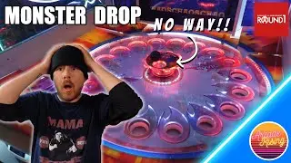 Multi Ball Jackpot! How Many Wins Can We Get Playing Monster Drop at Round 1 Arcade?