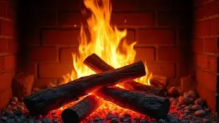 🔥 4K Fireplace Ambience (24/7 NO MUSIC). Fireplace with Burning Logs and Crackling Fire Sounds