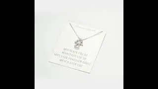 Guardian Angel Necklace with Quote Card Created with Zircondia&reg; Crystals by Philip Jones Jewellery