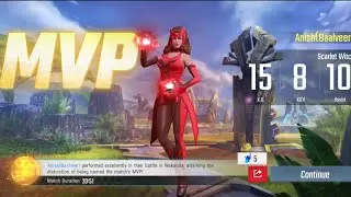 Marvel Super War scarlet witch gameplay, pvse clash, hard mode, 5 vs 5