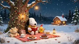 Snowy Winter Reading Time with Snoopy ❄️ Cozy Lofi for Focus, Study, Work & Calm Nights
