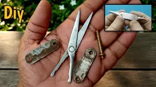  Don't Throw Away Broken Scissors! DIY Pocket Knife & Screwdriver Multi-Tool 