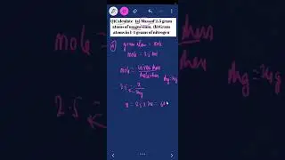 Q)Calculate (a) Mass of 2.5 gram atoms of magnesium, (b) Gram atoms in 1.4 grams of nitrogen ||