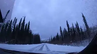 WINTER ICE DRIVE ALASKA ~ Chena Hot Spring to Fairbanks Timelapse