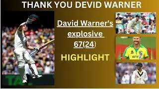 David Warner's 67(24) II Highlight II #devidwarner #Thankyouwarner #warnerretirement