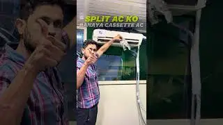 Split AC ko Ceiling me Fit karke Banaya One Way Cassette AC 😱 | Crazy Jugaad | AC Hack 2025