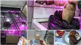 يمة حسن وكع من الدرج😱احلى روتين جديد بعده الفطور تنظيف الليلي له دور💯يالله بدخلك مكناسه ماضل أسبوع 🙆