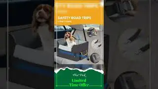 Dog Car Seat for Small Dogs, Elevated Dog Booster Seat Pet Travel Carrier Bed for Car with Adjust...