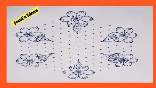 cute deepam/diya rangoli design for diwali special/festival rangoli design/competition rangoli desig