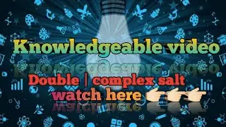 Double salt| complex salt #chemistry #teaching #education #chemical #videos  #salt #knowledge #like