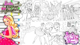 Barbie movies Coloring Pages | Barbie in The Pink Shoes | Barbie : A Fashion Fairytale Coloring Page