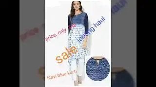 Jobong haul navi blue kurti price under 400