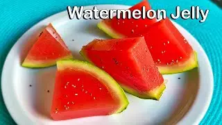 Watermelon Jelly Recipe | No Artificial Colors | Easy Agar Agar Dessert