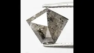 0.97 CT Geometric Grey Black Diamond: Unique Anniversary Stone