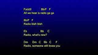 Radio ga ga - Guitar Backing Track+Chords+Lyrics