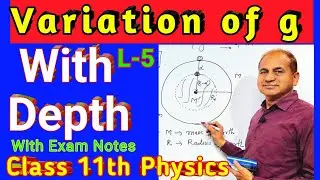 Variation of g with Depth Class 11 Physics || Derivation of g with Depth Class 11|| L-5