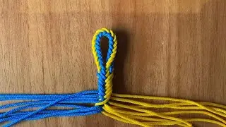 Unindo a trança de 8 para 16 duas cores.