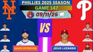 Philadelphia Phillies vs. New York Mets LIVE PLAY-BY-PLAY (09-11-25) #phillies #mets