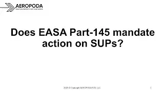 EASA Part-145 &ndash; Handling Components & Suspected Unapproved Parts (SUPs)