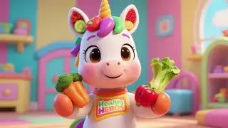 Healthy Food Heroes! 🥦🍎 Baby Horse Learns to Eat Healthy | Kids Fun