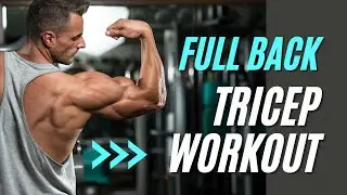 (CC) TOP 5 BACK EXERCISES FOR MASS | Full Back Workout | TRICEP WORKOUT #back #workout #subscribe