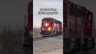 2 GP units! CP 2268 West as CPKC C46 at Ogden off the Brooks Subdivision #cpkcrailway #trains