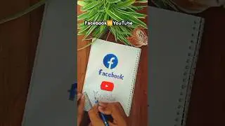 Facebook🆚YouTube logo|| Which is your favorite||#art #short #satisfying