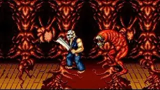 Splatterhouse 3 Giant Boreworm Boss Fight 