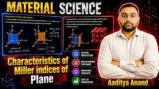 Characteristics of Miller Indices of Plane | Material Science | B.tech | Mech. | By Aaditya Anand