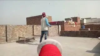 In the morning kite flying