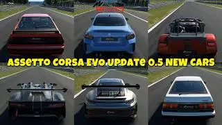 Assetto Corsa EVO 0.5 UPDATE - ALL 7 NEW CARS! 🔥 AE86, Porsche GT3 RS, BMW M2, Audi Quattro & MORE!