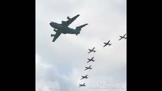 Malaysian A400M transport aircraft and PC-7 training aircrafts #airshow #a400m #aviation #airshow