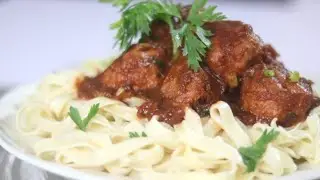 Tagliatelle Pasta & Homemade Meatballs