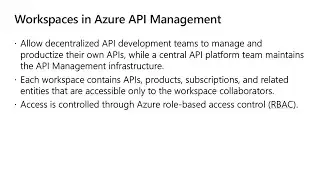 Workspaces in Azure API Management (Public Preview)