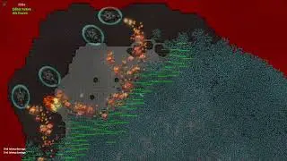 Experimental Rex invites the Aliens to a BBQ party (Major Experimentals mod, Rusted Warfare)