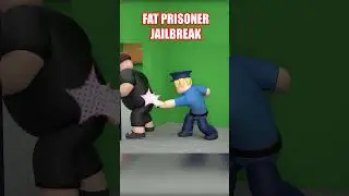 FAT PRISONER JAILBREAK!! #roblox #animation