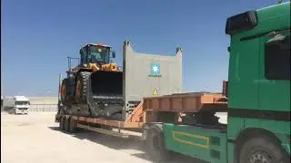 Construction equipment on Flat Rack