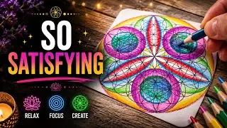 Sacred Geometry Drawing Process | Hand Drawn Mandala with Compass