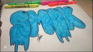 DAY TWO OF DOING GRAFFITI LETTERS. BEGINNER
